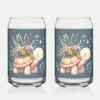 Cottage Garden Turtle Watercolor