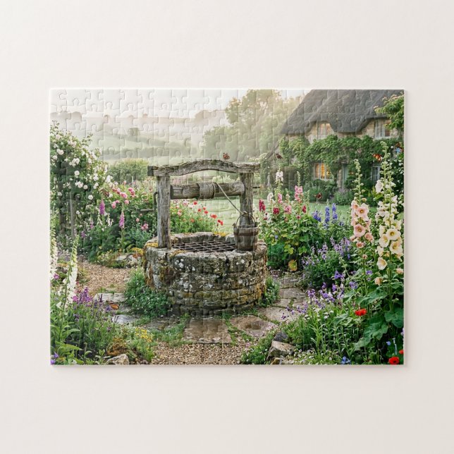 Cottage Garden Well Jigsaw Puzzle (Horizontal)