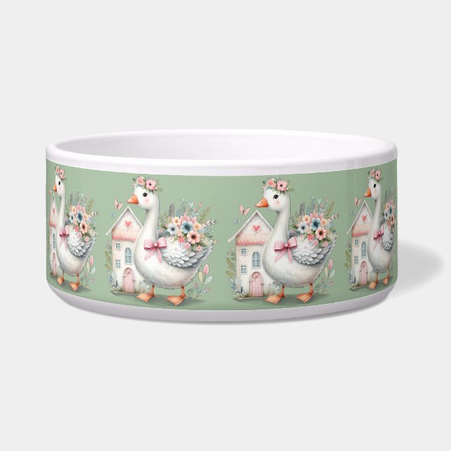 Cottage Goose Floral House Scene (Front)