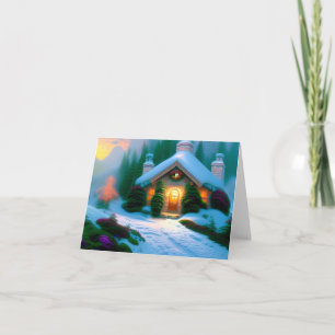 Cottage in the Snow Holiday Card