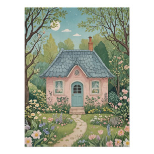 Cottage in the Woods Poster