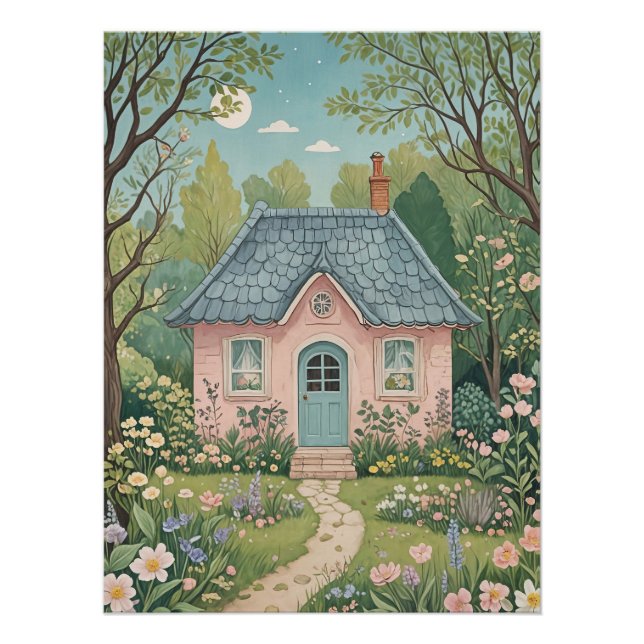 Cottage in the Woods Poster (Front)