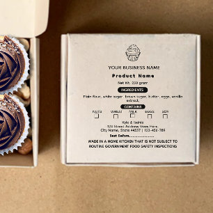 Cottage Law Food label Square Rubber Stamp