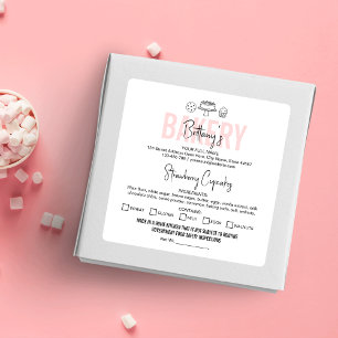 Cottage Law Label Bakery Feminine Ingredients