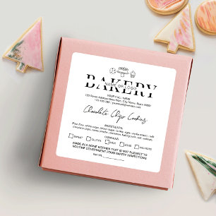 Cottage Law Label Home Bakery Minimalist Sticker