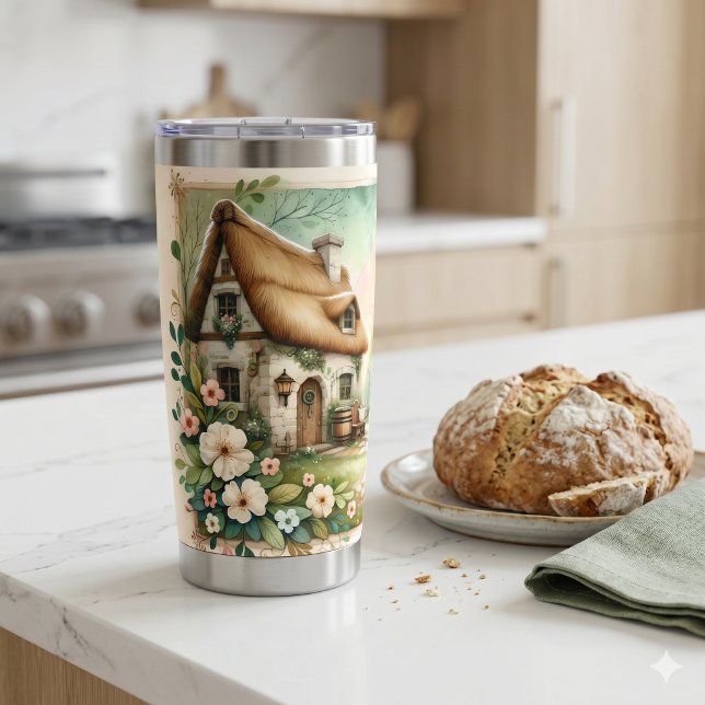 Cottage Leprechaun Patchwork Quilt Scene Insulated Tumbler (Cottage Leprechaun Patchwork Quilt Scene Insulated Tumbler)