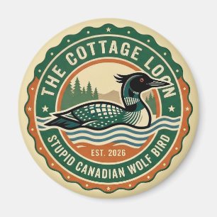 Cottage Loon Stupid Canadian Wolf Bird  Magnet
