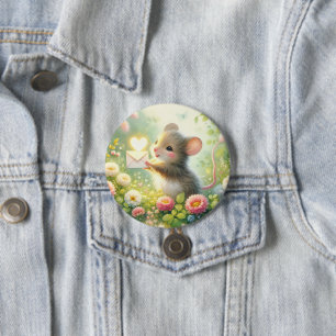 Cottage Mouse Love Letter Meadow 7.5 Cm Round Badge