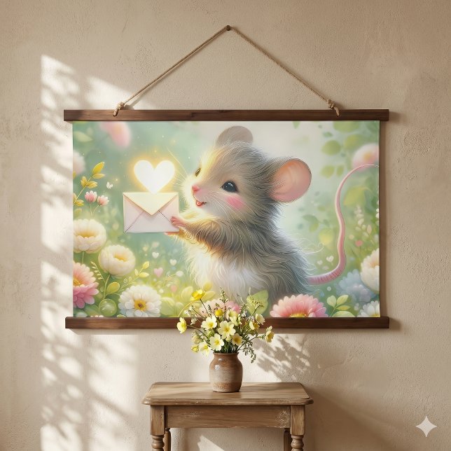 Cottage Mouse Love Letter Meadow Hanging Tapestry (Cottage Mouse Love Letter Meadow Hanging Tapestry)