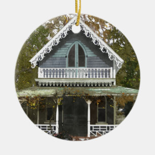 Cottage on Martha's Vineyard Ceramic Tree Decoration