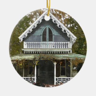 Cottage on Martha's Vineyard Ceramic Tree Decoration
