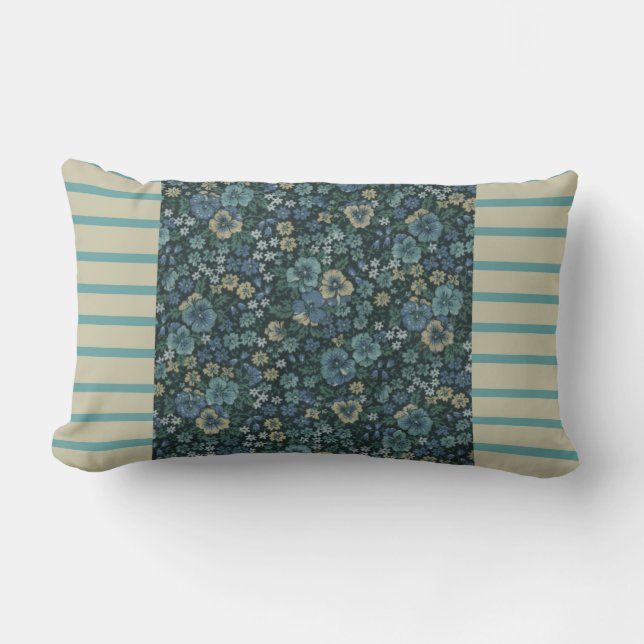 Cottage Pansies Throw Pillow (Front)