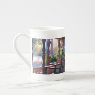 Cottage Porch in Early Sun - Martha's Vineyard Bone China Mug