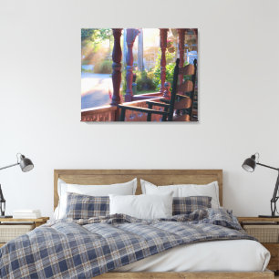 Cottage Porch in Early Sun - Martha's Vineyard Canvas Print