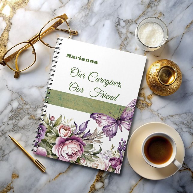 Cottage Purple Floral Caregiver Notebook (Creator Uploaded)