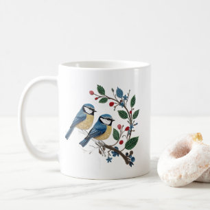 Cottage Quilling Effect Birds on a vine Coffee Mug