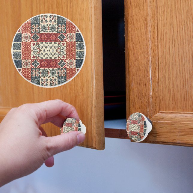 Cottage Quilt Ceramic Knob (Creator Uploaded)