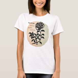 Cottage Rose of Love on Peach T-Shirt