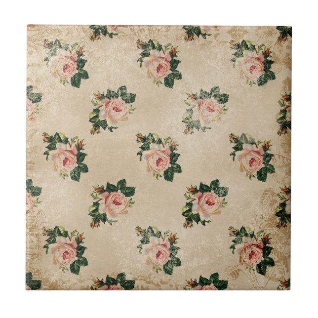 Cottage Rose Tile (Front)