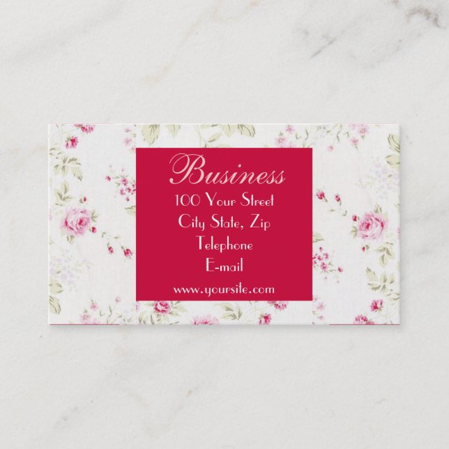 Cottage Roses Business Card 1 (Front)