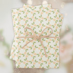 Cottage Roses in light orange Wrapping Paper Sheet<br><div class="desc">Cottage Roses in shades orange or peach,  green,  and extra light ivory. Ideal for birthdays,  weddings,  Mother's Day,  etc.</div>