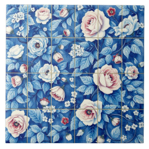 cottage roses tile