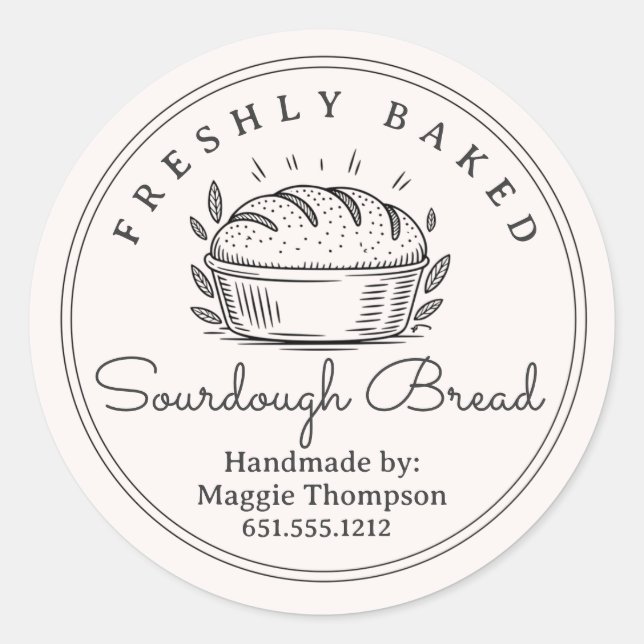 Cottage Sourdough  Classic Round Sticker (Front)