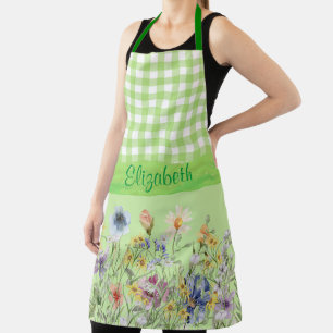 Cottage Style Wildflowers  Apron