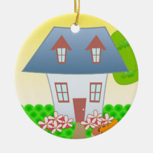 Cottage – Summer Ceramic Tree Decoration