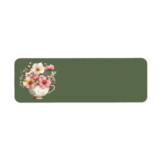Cottage Summer Floral Address Labels (Front)