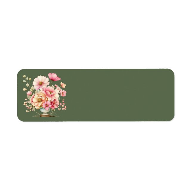 Cottage Summer Floral Address Labels (Front)