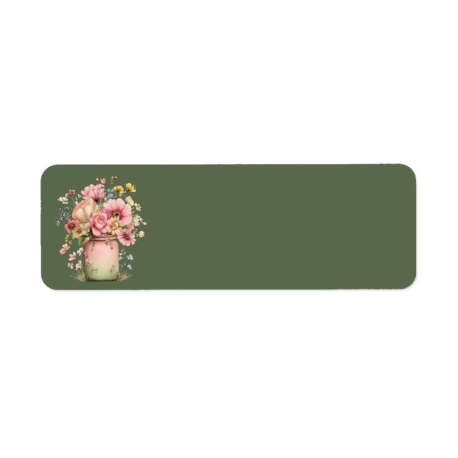 Cottage Summer Floral Address Labels (Front)
