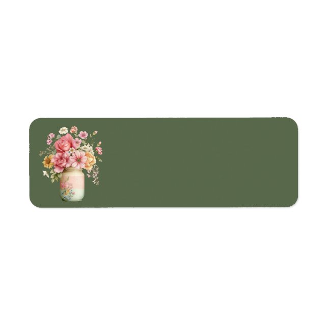 Cottage Summer Floral Address Labels (Front)