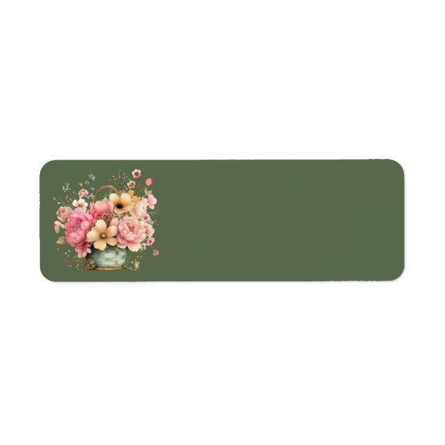Cottage Summer Floral Address Labels (Front)