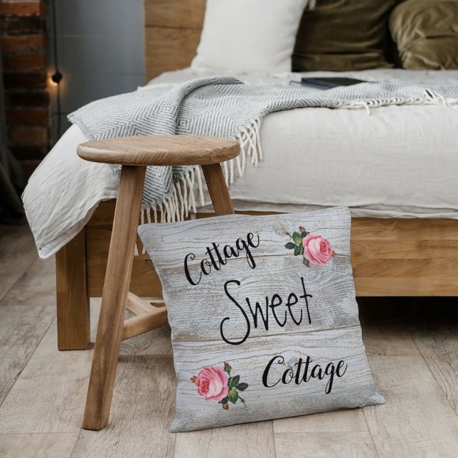 Cottage Sweet Cottage Throw Pillow (Creator Uploaded)