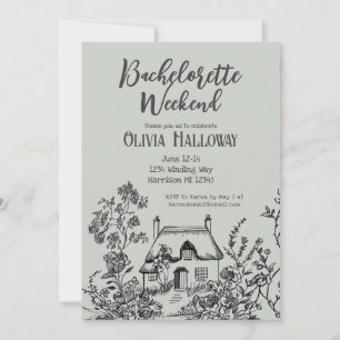 Cottage Weekend Bachelorette Party Invitation