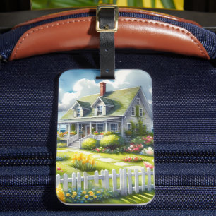 Cottage With View Of The Lighthouse Luggage Tag