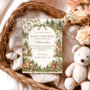 Cottage Woodland Baby Shower Invitation