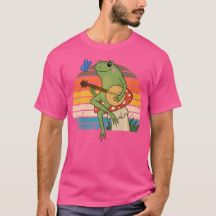 Cottagecore Aesthetic Banjo Frog Mushroom Cute Gob T-Shirt
