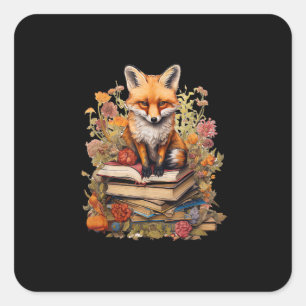 Cottagecore Aesthetic Book Lover Goblincore Casual Square Sticker