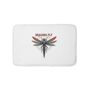 Cottagecore Aesthetic Dragonfly Mushroom Witchy Fl Bath Mat