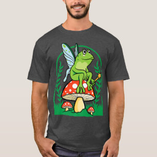 Cottagecore Aesthetic Fairy Frog Mushroom Fairycor T-Shirt