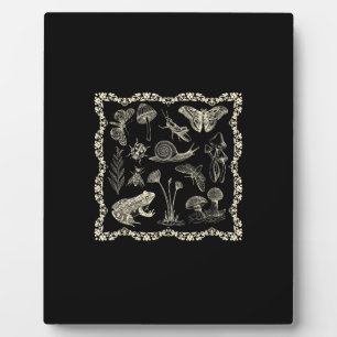 Cottagecore Aesthetic Frog And Mushroom Goblincore Plaque
