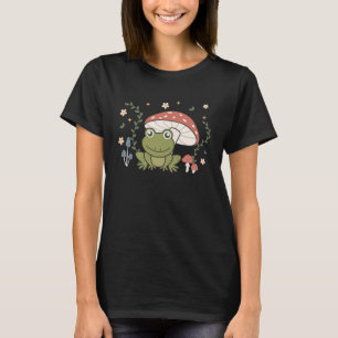 Cottagecore Aesthetic Frog In The Forest In T-Shirt