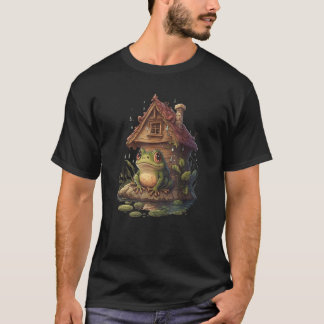 Cottagecore Aesthetic Frog In The Forest In The Co T-Shirt