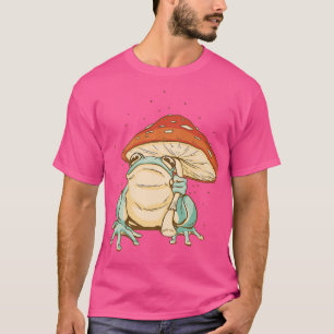 Cottagecore Aesthetic Frog Lover on Mushroom Aesth T-Shirt