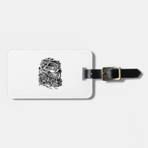 Cottagecore Aesthetic Frog Mushroom Goblincore Art Luggage Tag