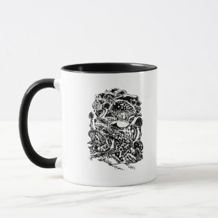 Cottagecore Aesthetic Frog Mushroom Goblincore Art Mug