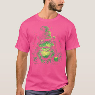 Cottagecore Aesthetic Goblincore Frog Wizard Hat T-Shirt