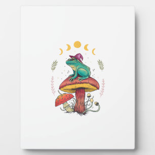 Cottagecore Aesthetic Goblincore Frog Wizard On Mu Plaque